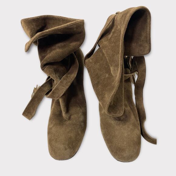 Chloe Ankle Boots Suede With Tassel Tie, Size 37 1/2 - Picture 2 of 8